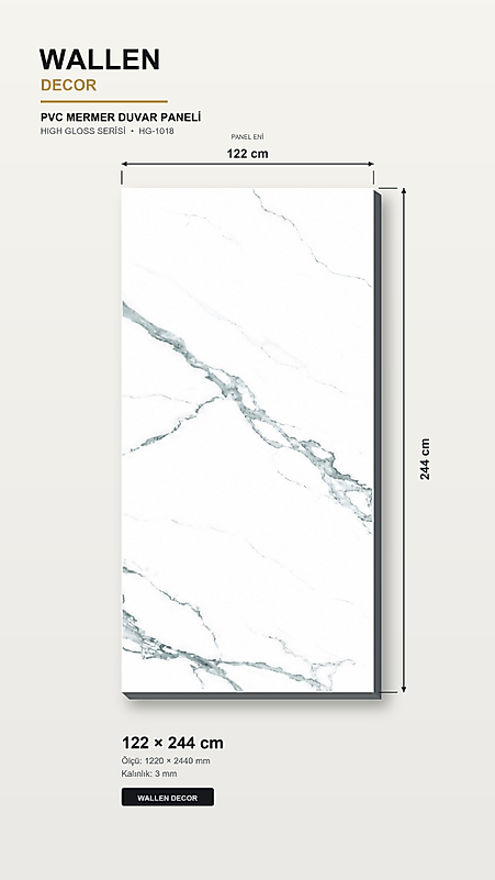 pvc mermer panel 122x244