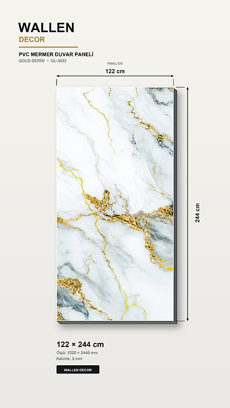 pvc mermer panel 122x244