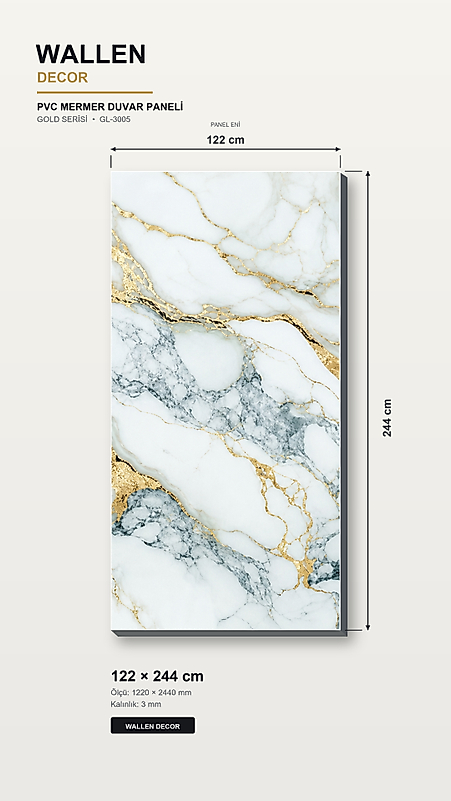 pvc mermer panel 122x244