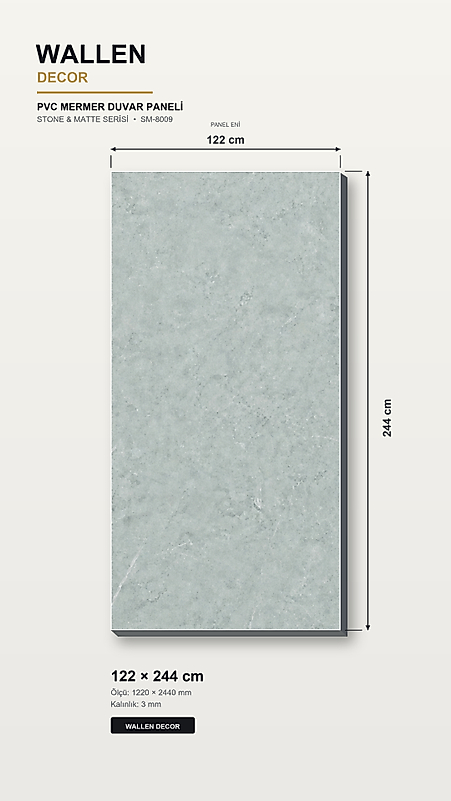 pvc mermer panel 122x244