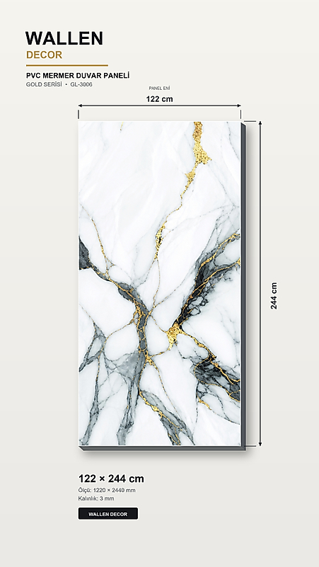 pvc mermer panel 122x244