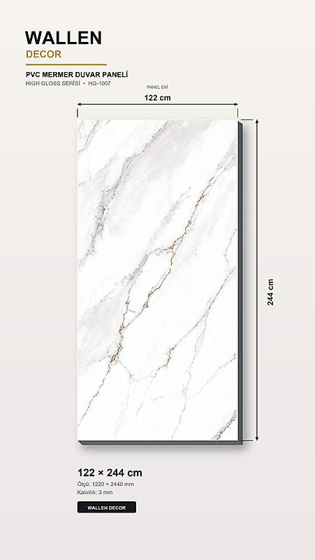 pvc mermer panel 122x244