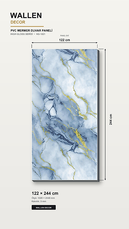 pvc mermer panel 122x244