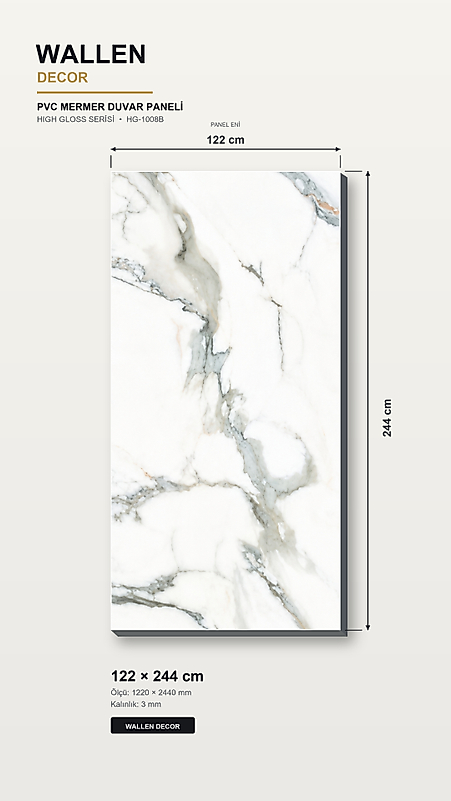 pvc mermer panel 122x244