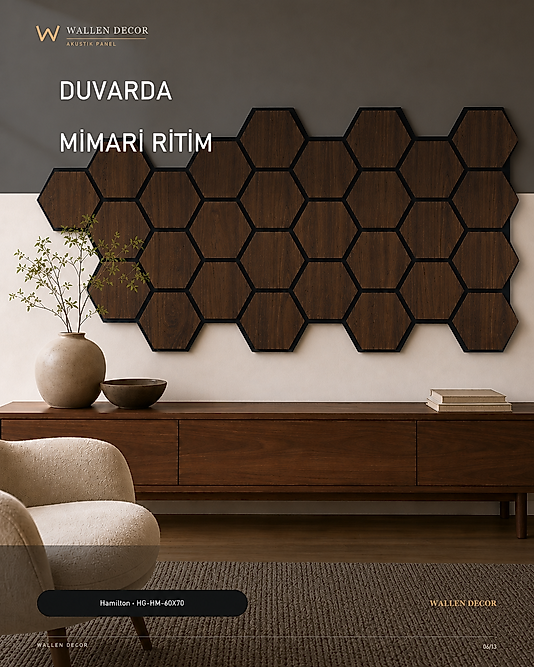 hexagon series akustik panel 60x70 HAMILTON