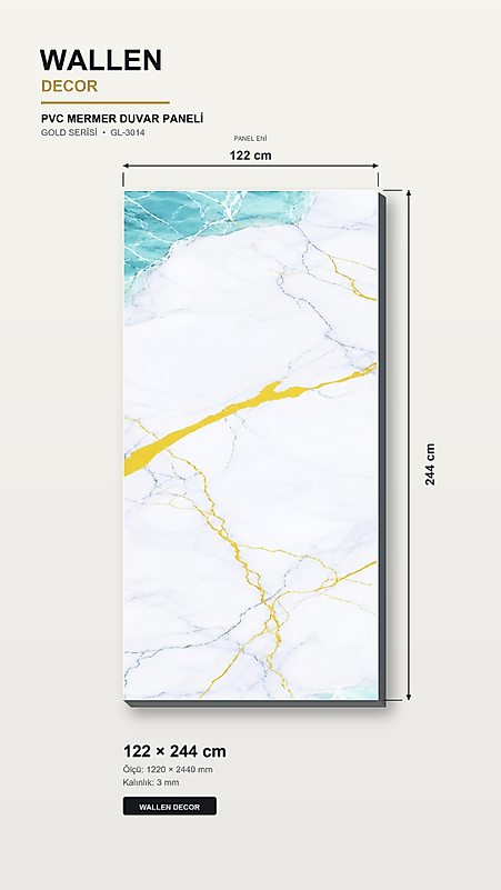 pvc mermer panel 122x244