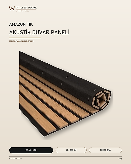 akustik panel 60x280 AMAZON TEAK