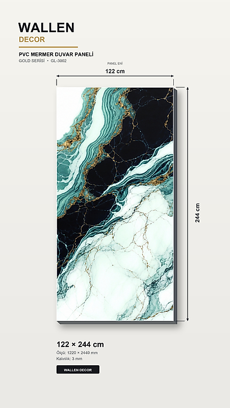 pvc mermer panel 122x244