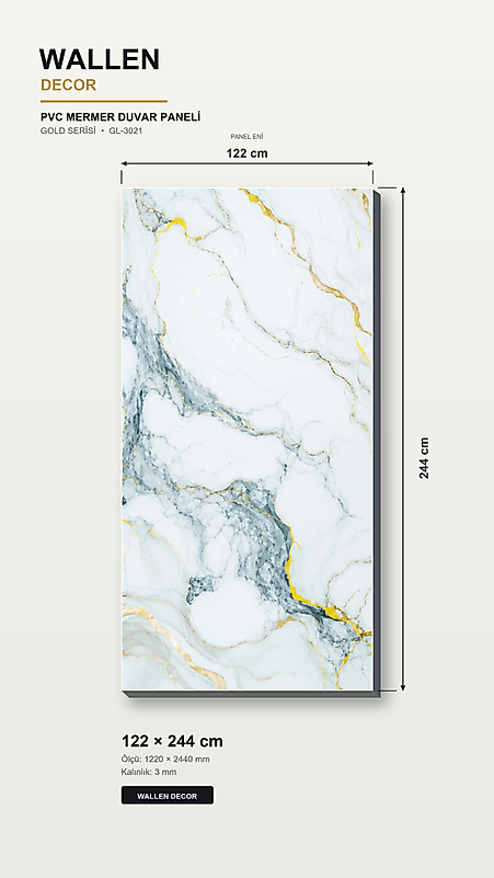 pvc mermer panel 122x244