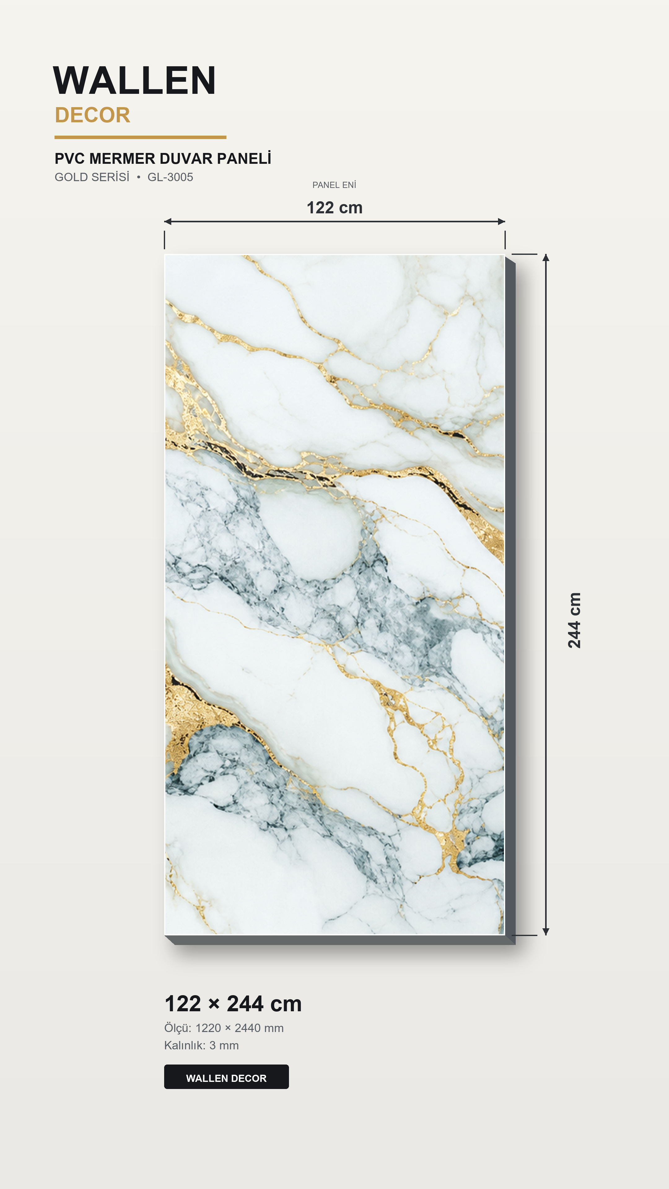 pvc mermer panel 122x244