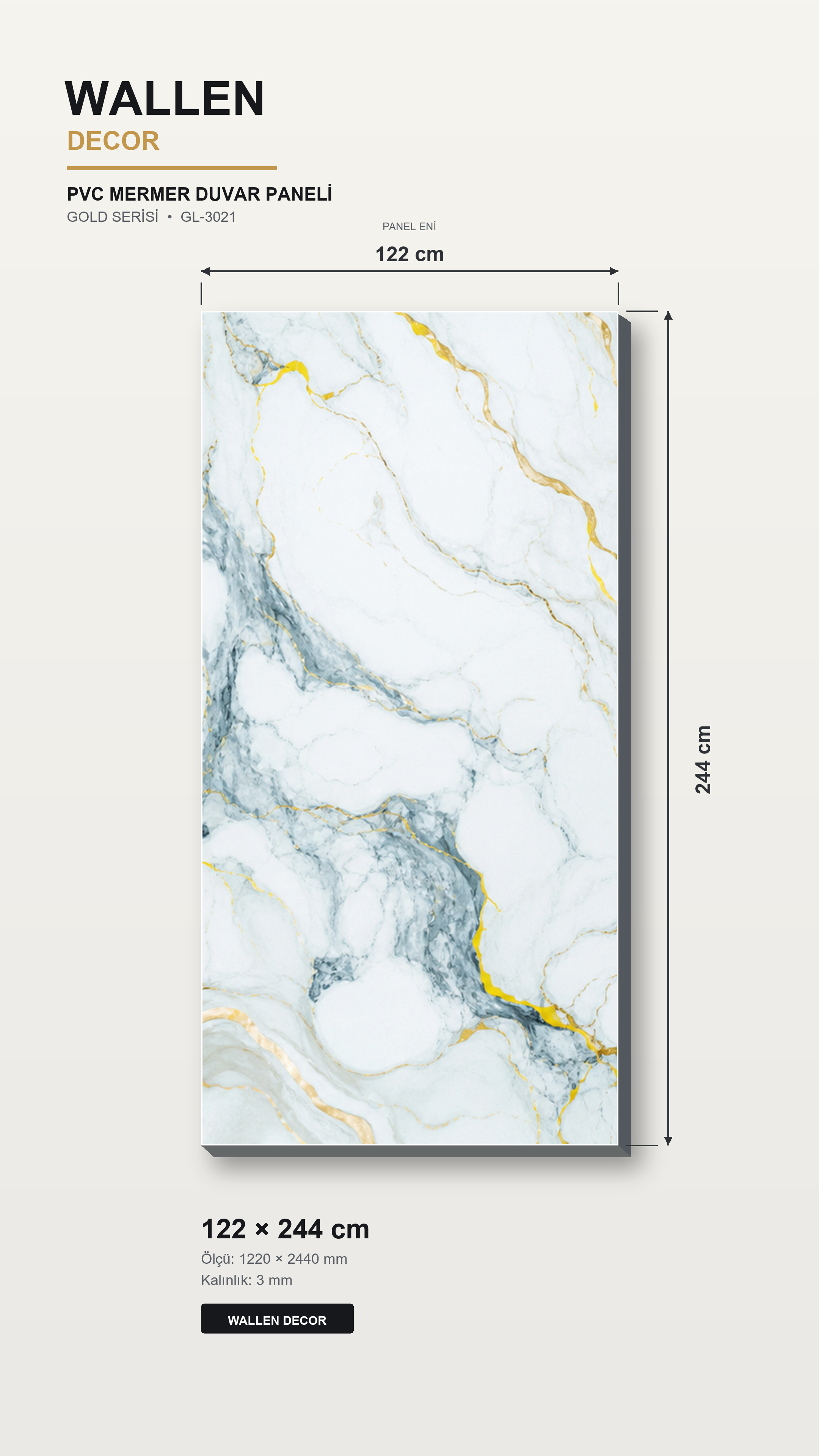 pvc mermer panel 122x244