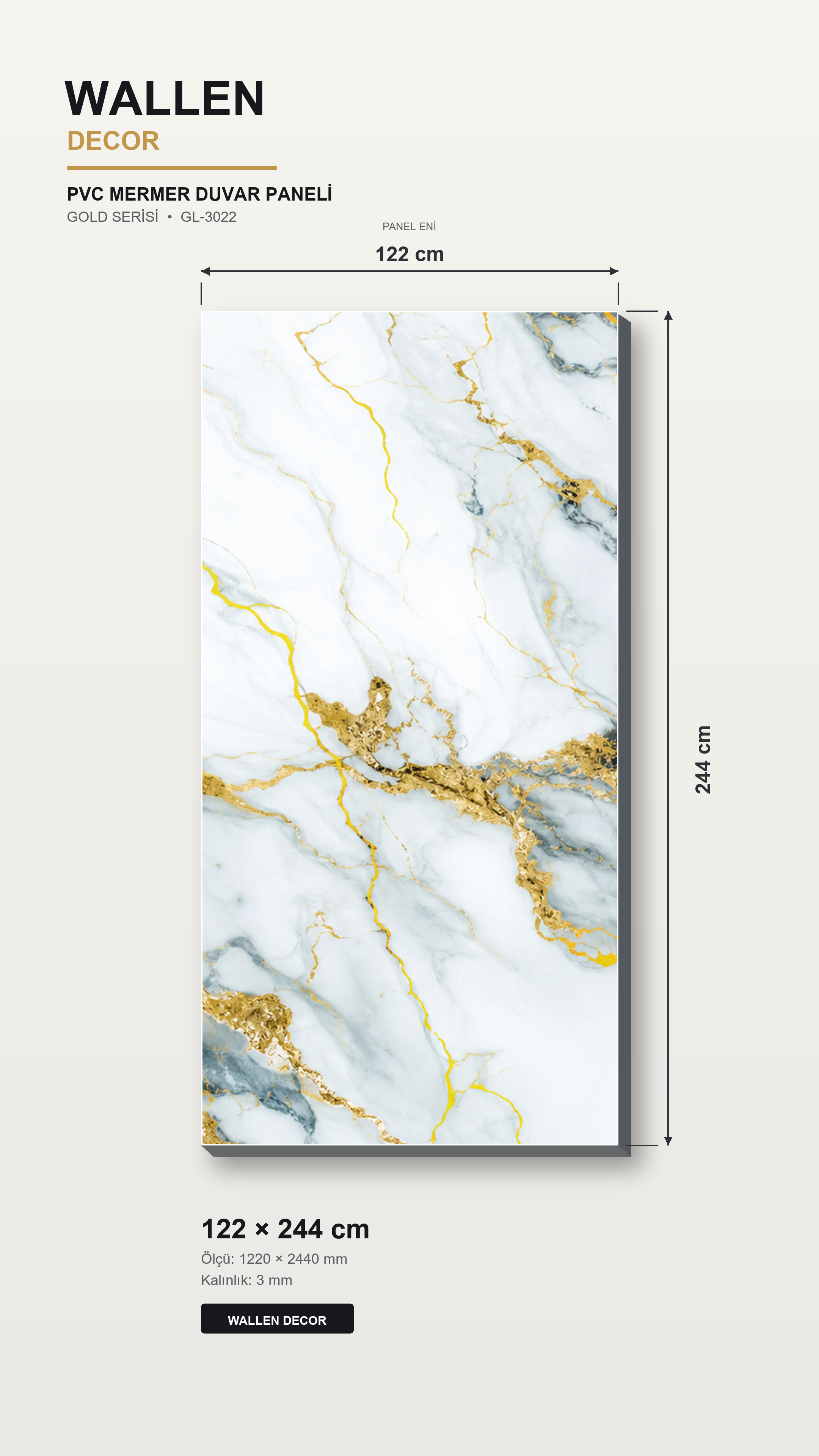 pvc mermer panel 122x244