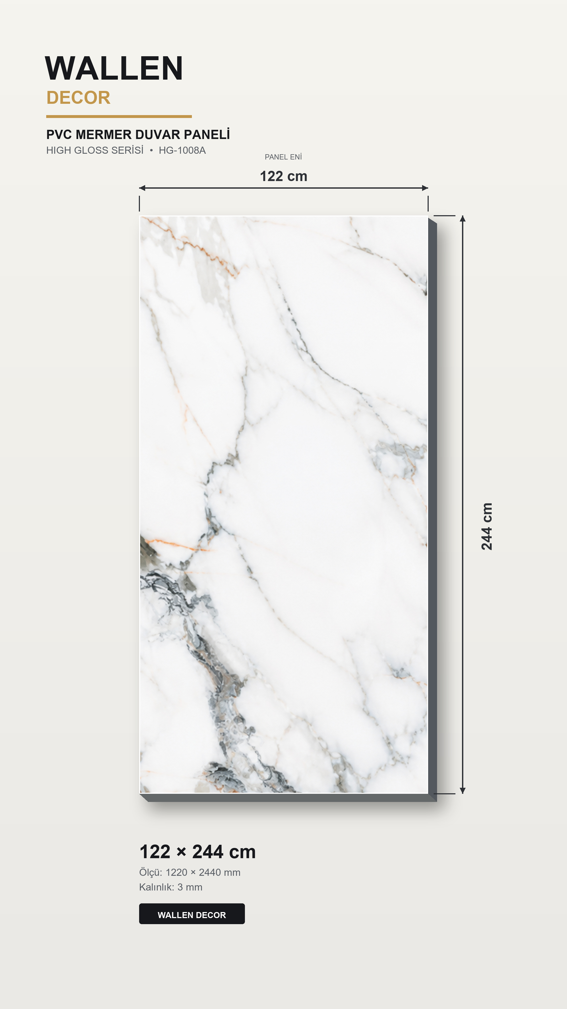 pvc mermer panel 122x244