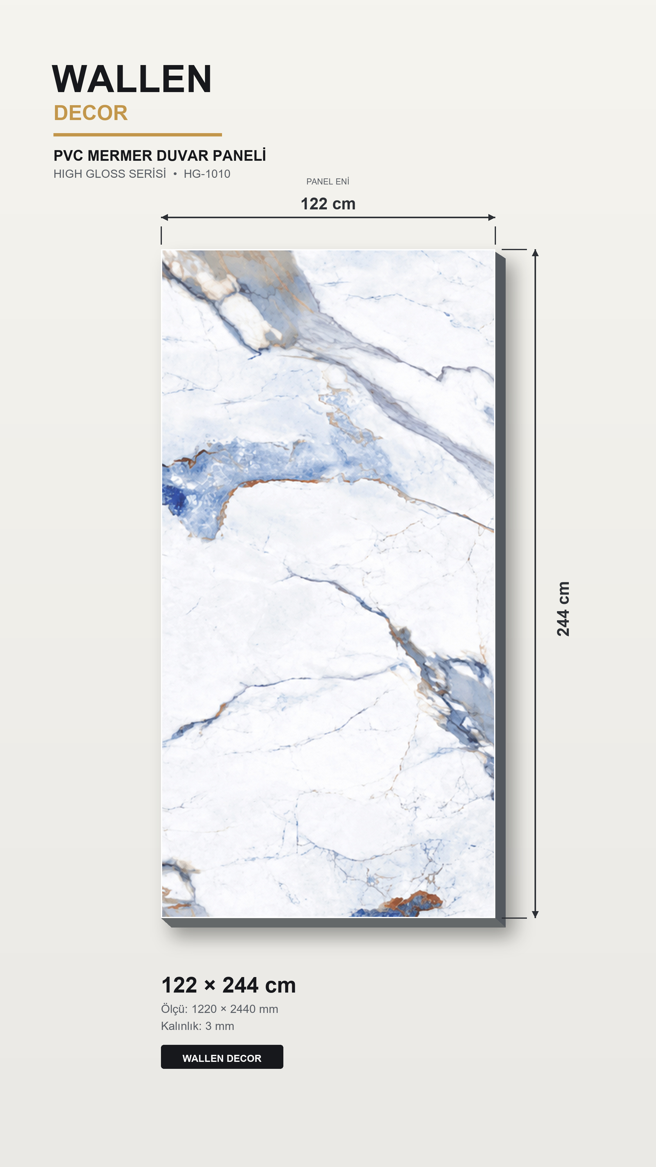 pvc mermer panel 122x244