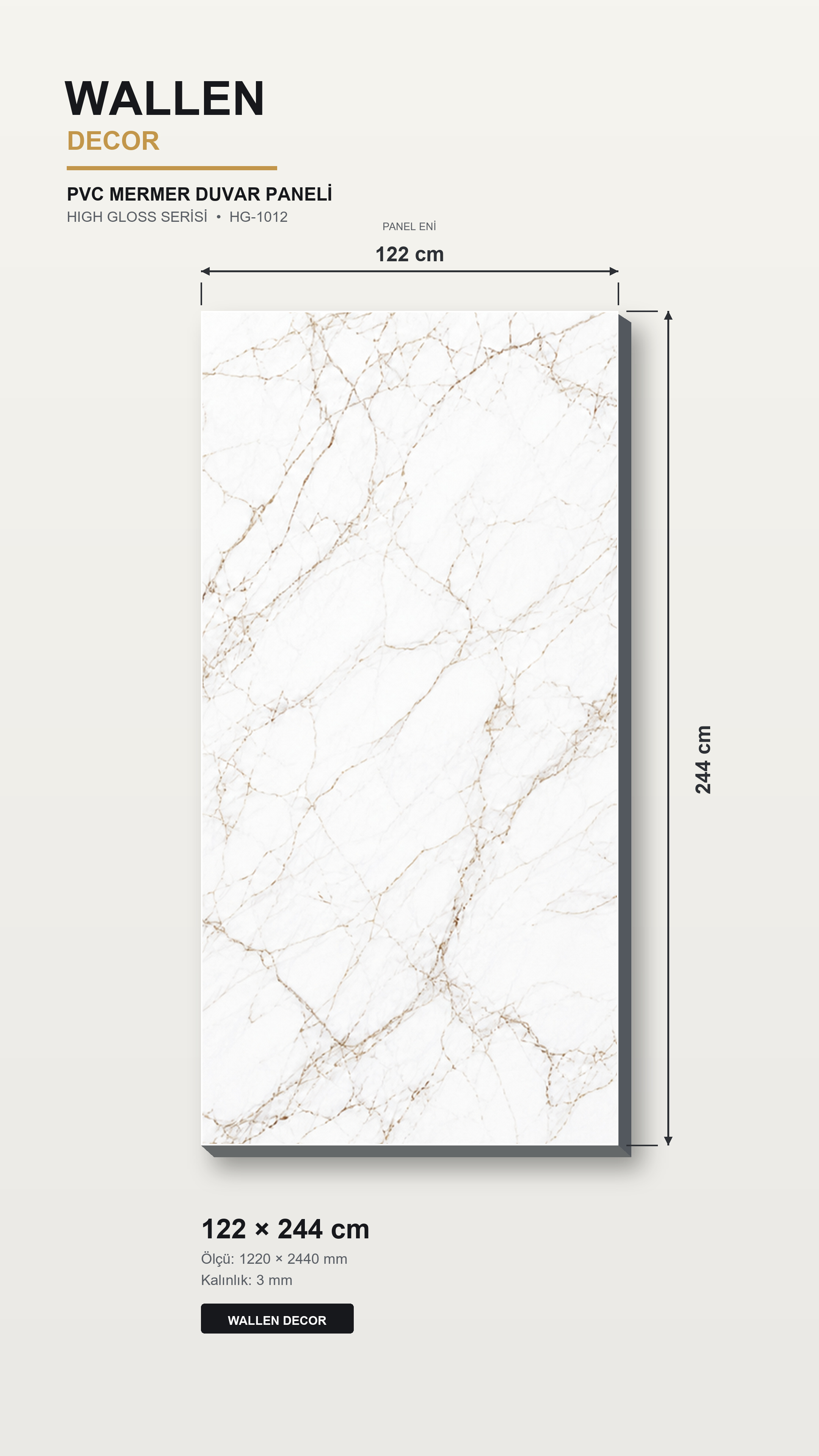 pvc mermer panel 122x244