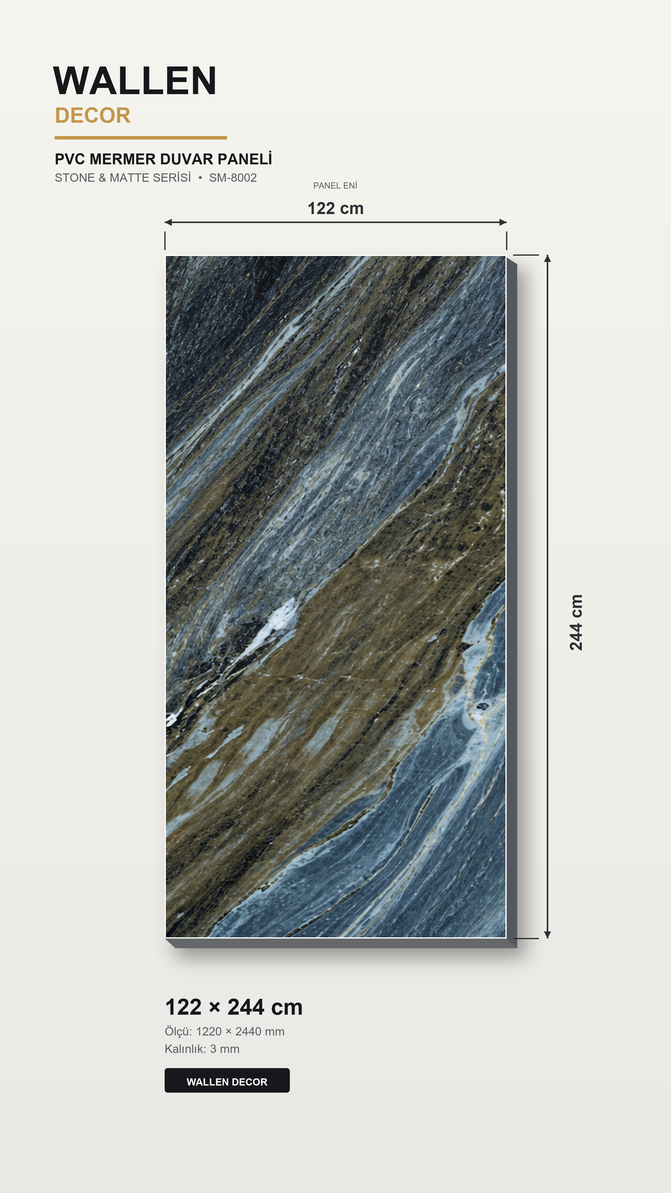 pvc mermer panel 122x244